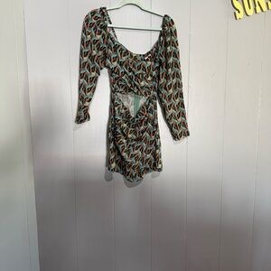 Topshop Multicolor Abstract Dress